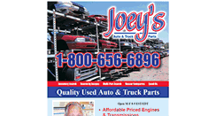 Desktop Screenshot of joeysautoandtruckparts.com