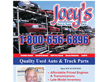 Tablet Screenshot of joeysautoandtruckparts.com